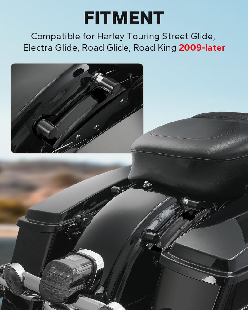 Amazicha 4 PCS Black Docking Hardware Cover Kit Compatible with Harley Davidson Touring Electra Glide Road King Street Glide 2009-later - Image 5